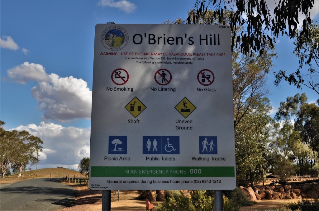 OBriens Hill | 102 Mid Western Highway, oppisite the Grenfell Hospital, Cowra Rd, Grenfell NSW 2810, Australia | Phone: (02) 6343 2059