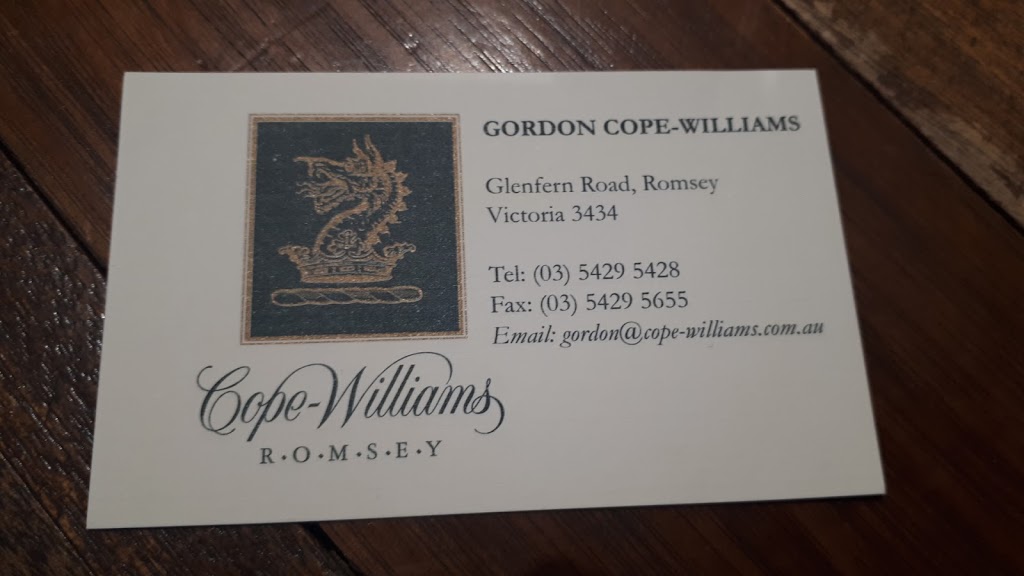 Cope Williams Winery | 160 Glenfern Rd, Romsey VIC 3434, Australia | Phone: (03) 5429 5595