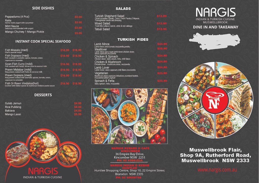 Indian Nargis & Kebab | shop 9A, 19-20, Rutherford rd, Musswellbrook Fair, Muswellbrook NSW 2333, Australia | Phone: (02) 4018 7080