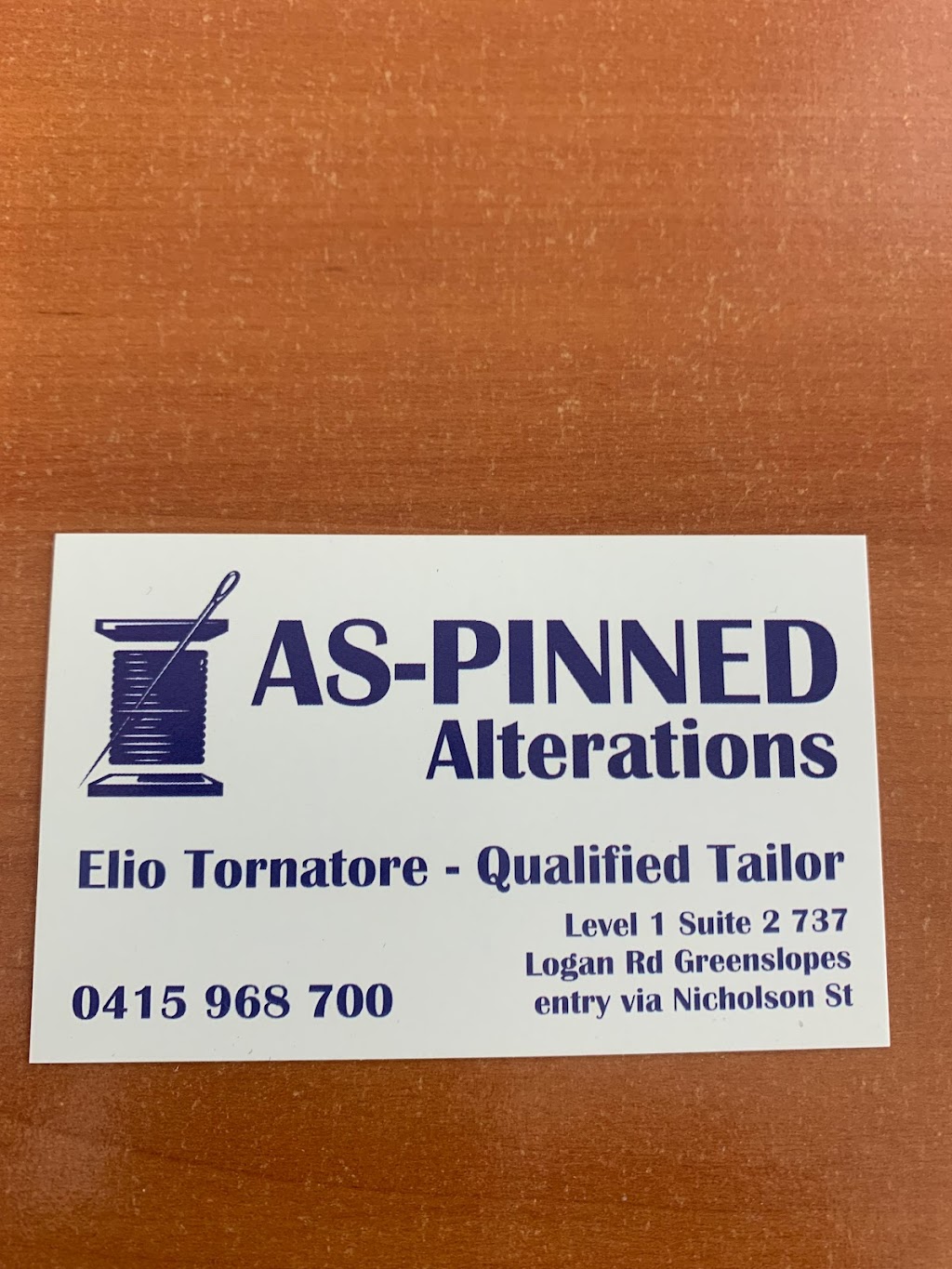 As Pinned Alterations | Level 1, suite 2/737 Logan Rd, Greenslopes QLD 4120, Australia | Phone: 0415 968 700