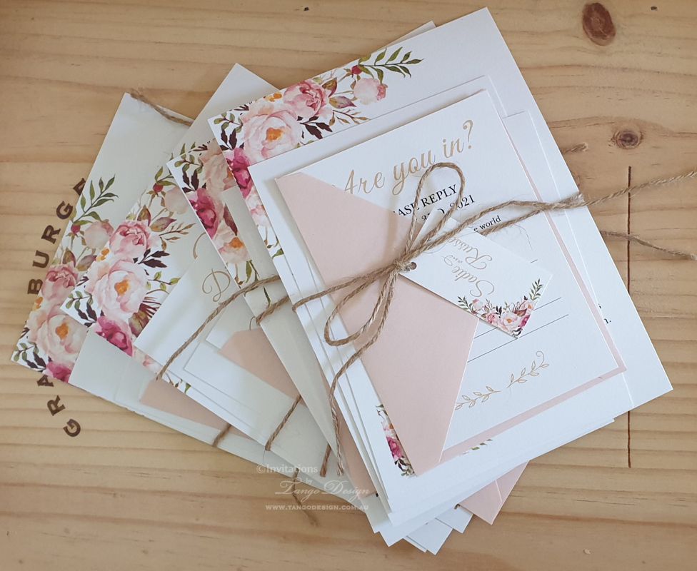 Invitations by Tango Design | Peppertree Cct By appointment only or ONLINE, Robina QLD 4226, Australia | Phone: 0408 344 448