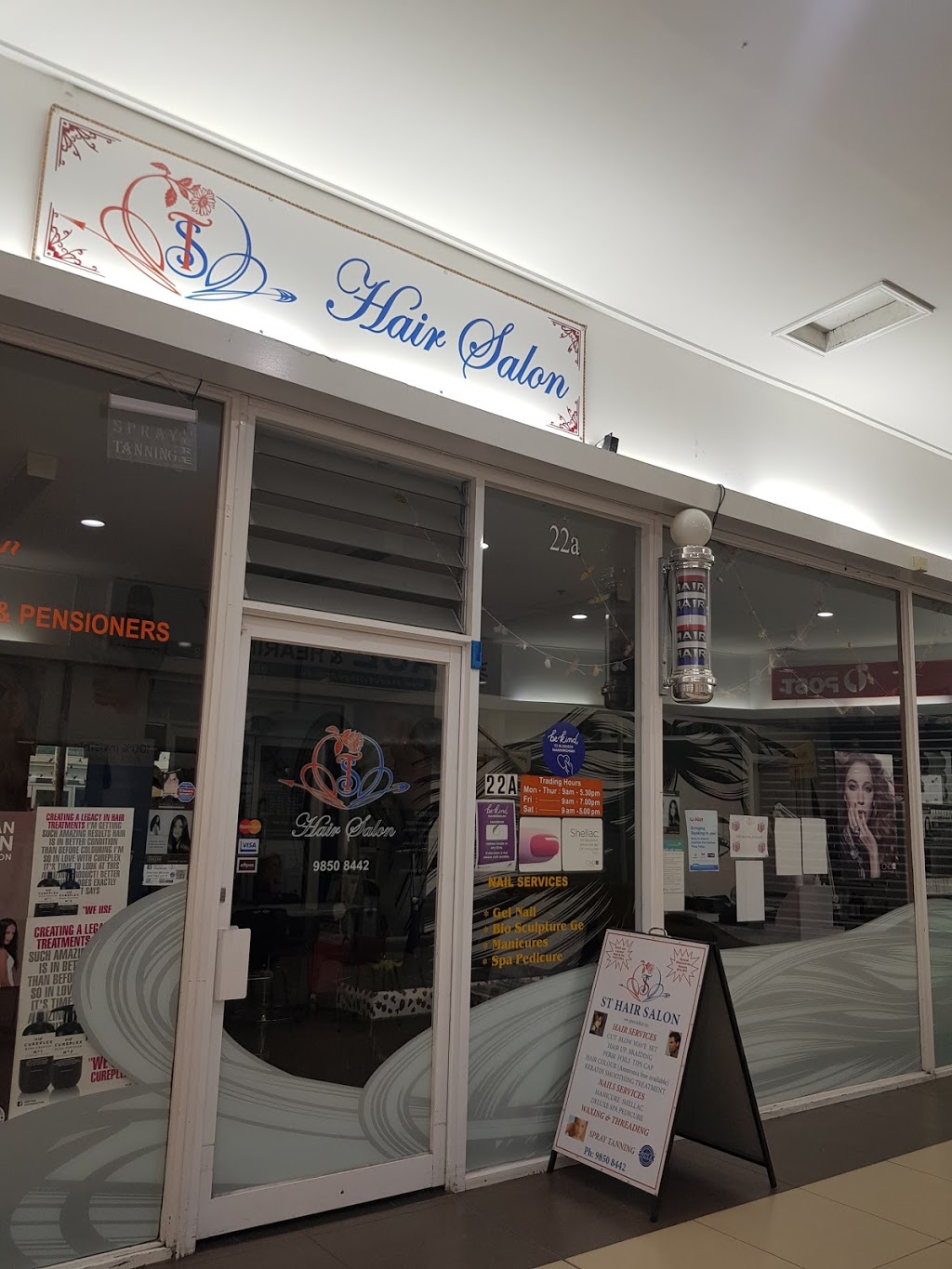 ST Hair Salon | beauty salon | Shop 22A/87-103 Manningham Rd, Bulleen VIC 3105, Australia | 0398508442 OR +61 3 9850 8442