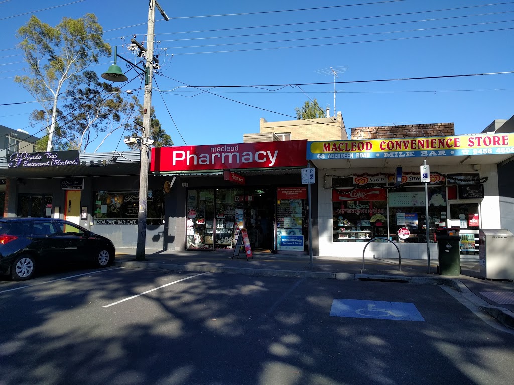 Macleod Pharmacy | 70 Aberdeen Rd, Macleod VIC 3085, Australia | Phone: (03) 9457 4147