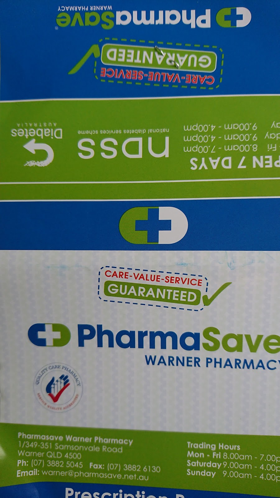Warner Day and Night Pharmasave Chemist | hospital | 1/349/351 Samsonvale Rd, Warner QLD 4500, Australia | 0730499600 OR +61 7 3049 9600