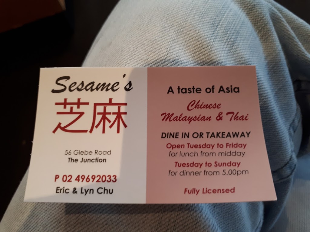 Sesames A Taste of Asia | 56 Glebe Rd, The Junction NSW 2291, Australia | Phone: (02) 4969 2033