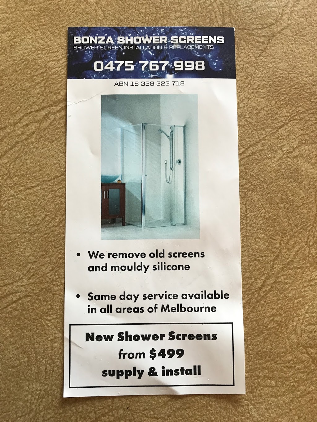 Bonza Shower Screens | Narre Warren East VIC 3804, Australia | Phone: 0475 767 998