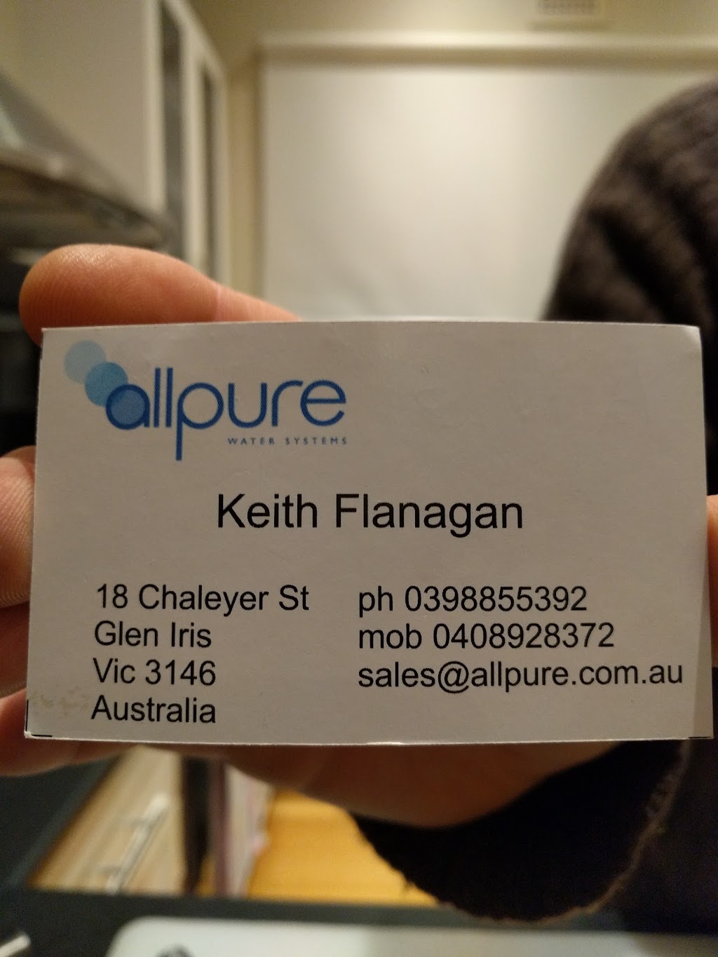 Allpure Water Systems | 18 Chaleyer St, Glen Iris VIC 3146, Australia | Phone: (03) 9885 5392