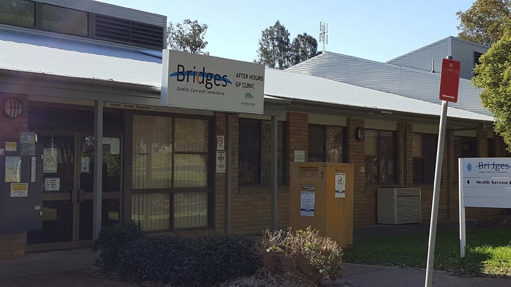 Bridges After Hours GP Clinic Kanwal | doctor | Wyong Hospital Grounds Block D, Health Services Building, 664 Pacific Hwy, Hamlyn Terrace NSW 2263, Australia | 0243947333 OR +61 2 4394 7333