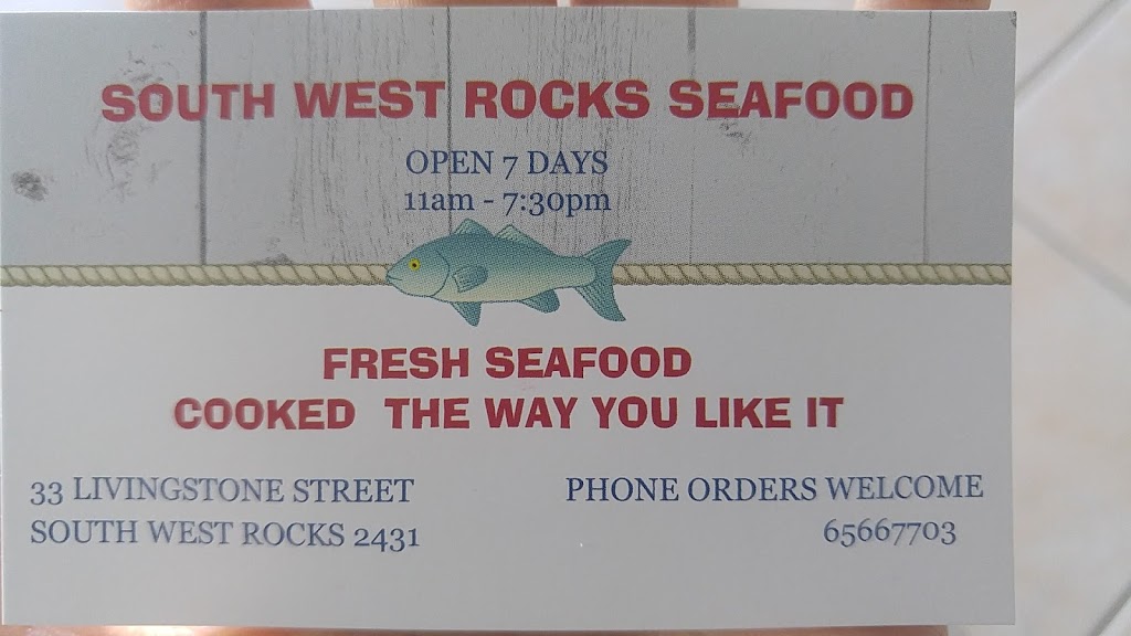 South West Rocks Seafood | meal takeaway | 33 Livingstone St, South West Rocks NSW 2431, Australia | 0265667703 OR +61 2 6566 7703