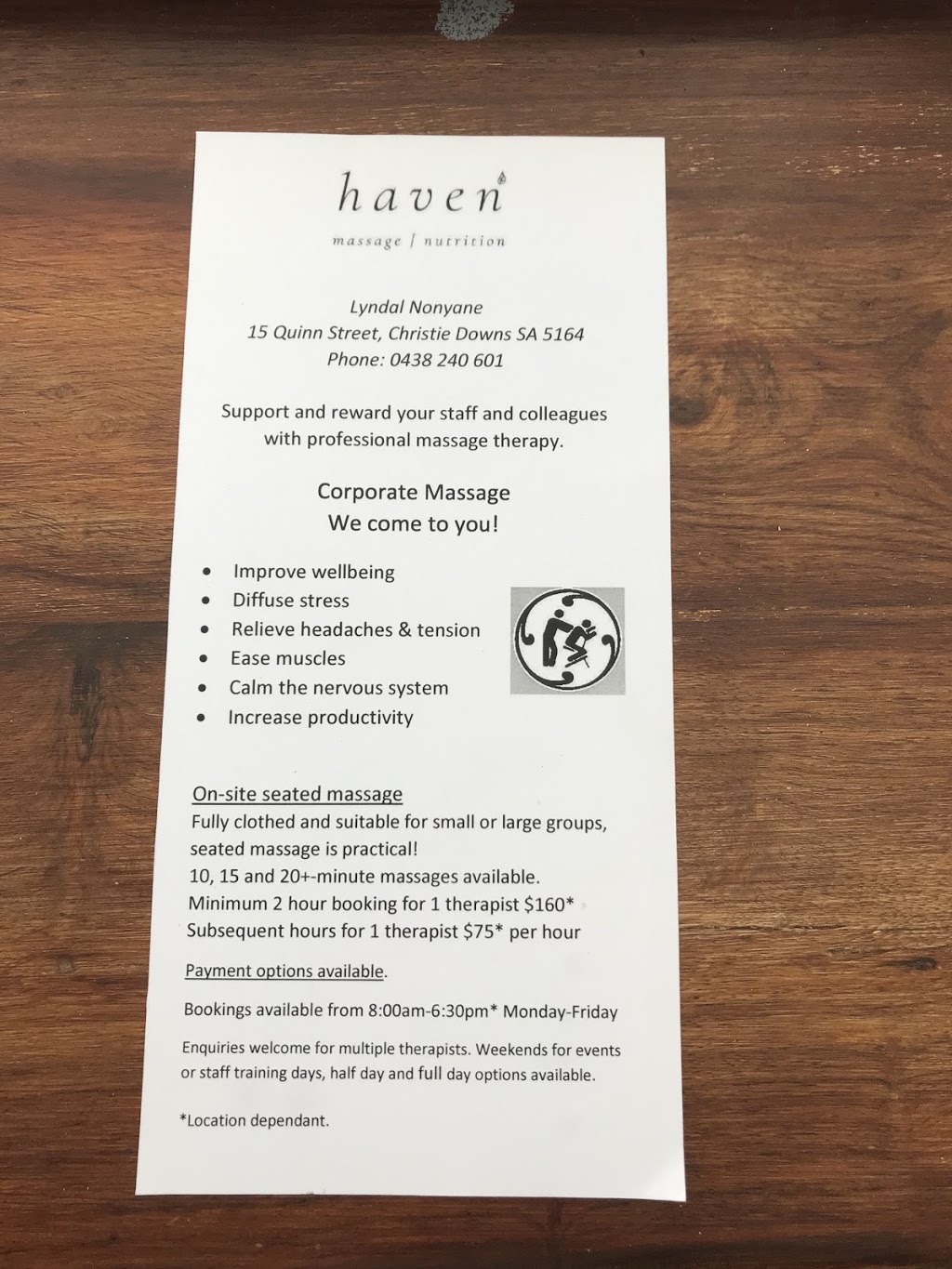 Haven Life Massage and Nutrition |  | Quinn St, Christie Downs SA 5164, Australia | 0438240601 OR +61 438 240 601