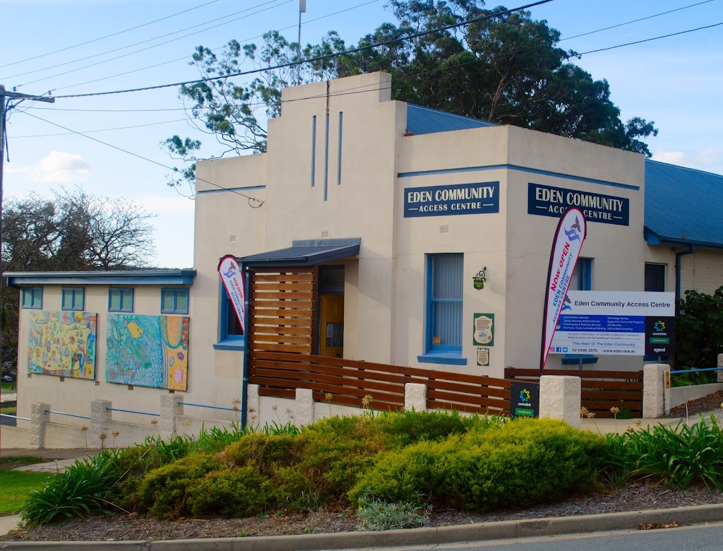 Eden Community Access Centre |  | 116 Imlay St, Eden NSW 2551, Australia | 0264963970 OR +61 2 6496 3970
