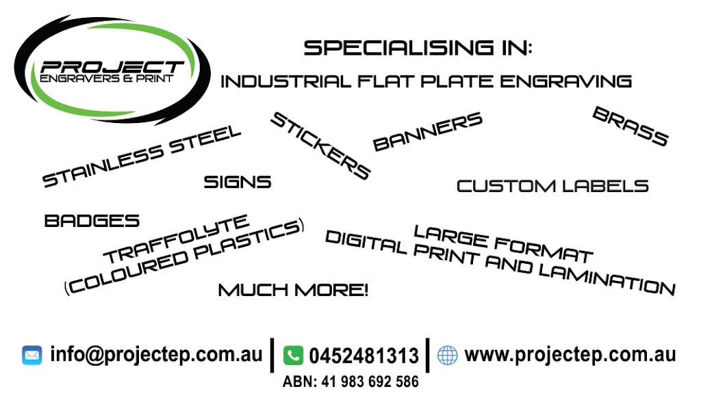 Project Engravers and Print |  | 28 Ntaba Rd, Jewells NSW 2280, Australia | 0452481313 OR +61 452 481 313
