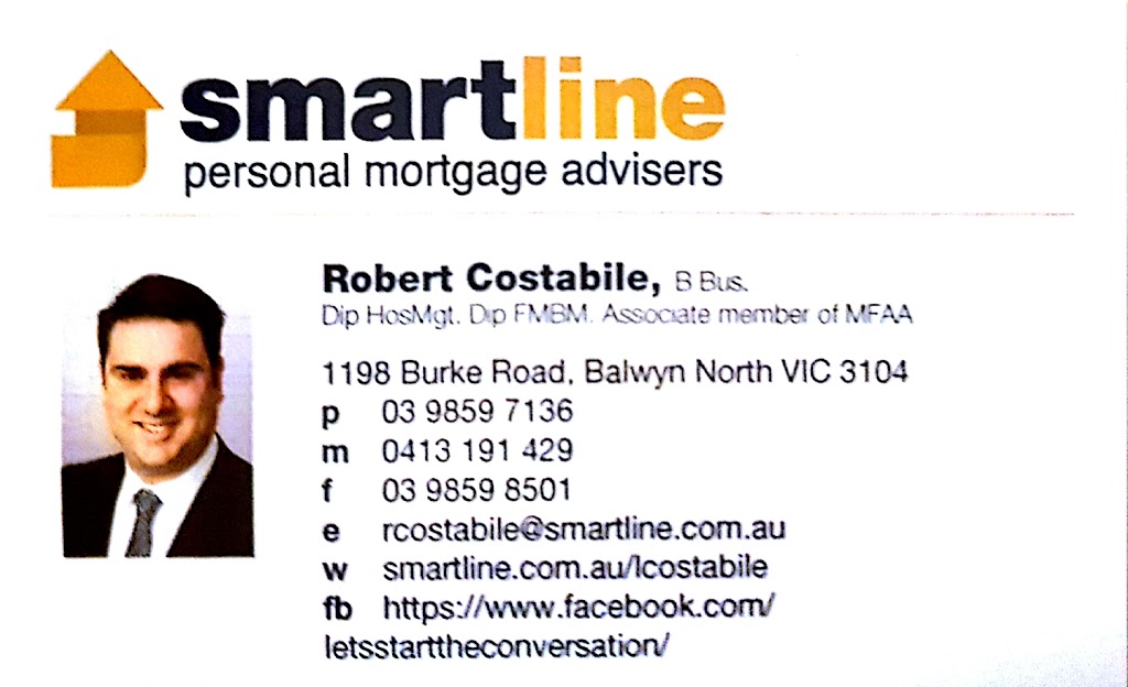 Smartline Personal Mortgage Advisers - Robert Costabile | finance | 22 Treetop Terrace, Plenty VIC 3090, Australia | 0413191429 OR +61 413 191 429