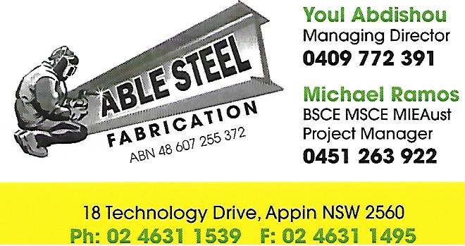 Able Steel Fabrication NSW | general contractor | 18 Technology Dr, Appin NSW 2560, Australia | 0246311539 OR +61 2 4631 1539