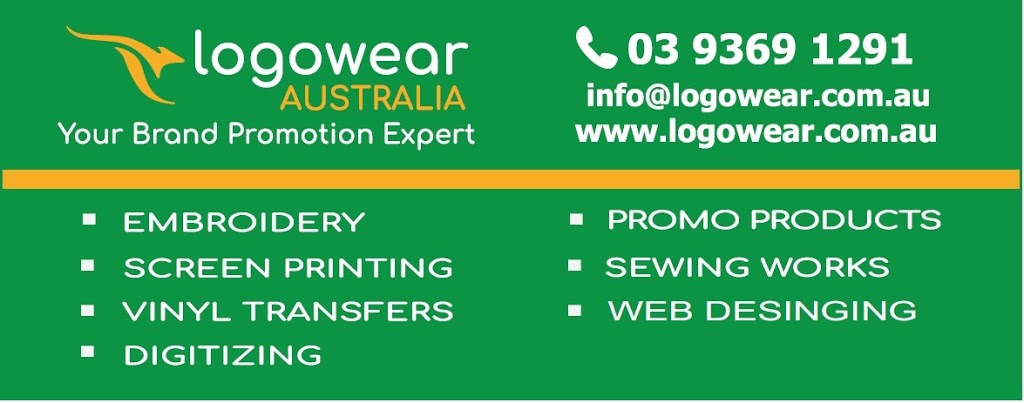 Logowear Australia | clothing store | 7 Abbington Dr, Truganina VIC 3029, Australia | 0393691291 OR +61 3 9369 1291