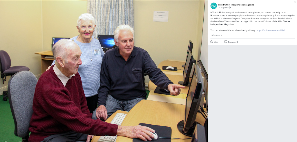 Computer Pals for Seniors | Old Caretakers Cottage, Doran Dr, Castle Hill NSW 2154, Australia | Phone: 0479 137 131