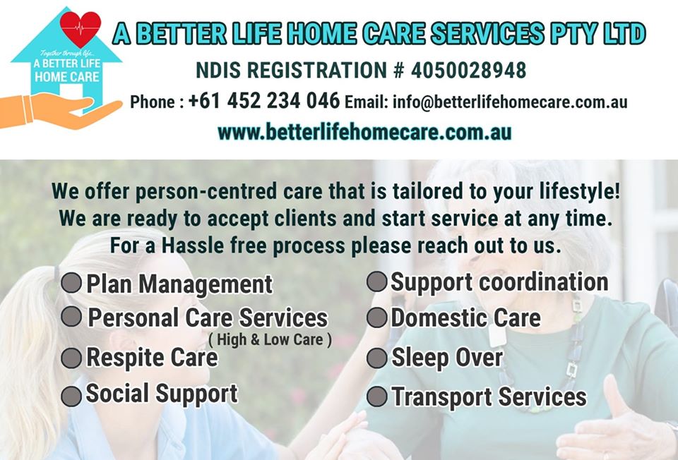 A Better Life Home Care Services Pty Ltd | health | 1 Jensen Ct, Wheelers Hill VIC 3150, Australia | 1300225273 OR +61 1300 225 273