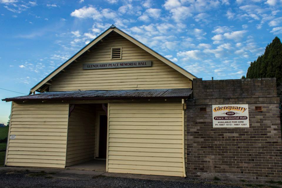 Glenquarry Peace Memorial Hall | 94 Tourist Rd, Glenquarry NSW 2576, Australia | Phone: (02) 9273 1554