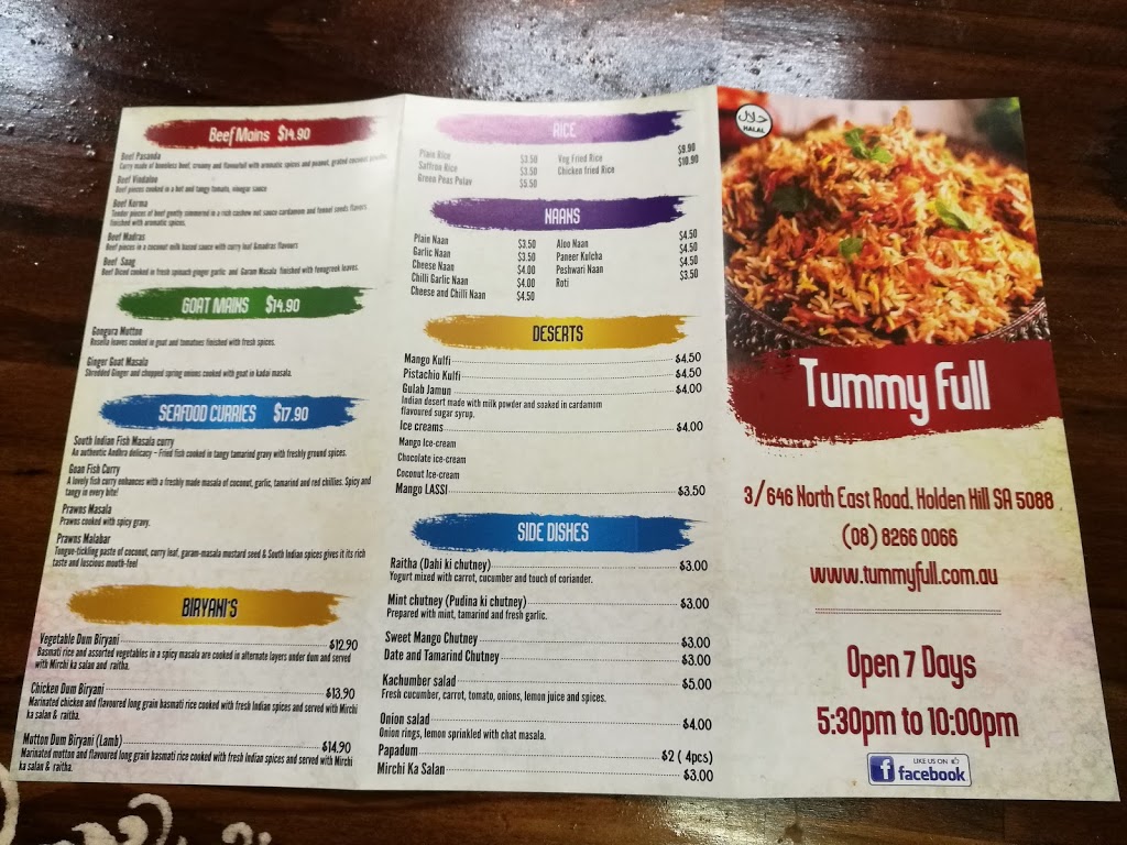 TummyFull Indian Restaurant | Indian Catering | delivery, Pickup | 3/646 North East Road, Holden Hill SA 5088, Australia | Phone: 0480 143 156