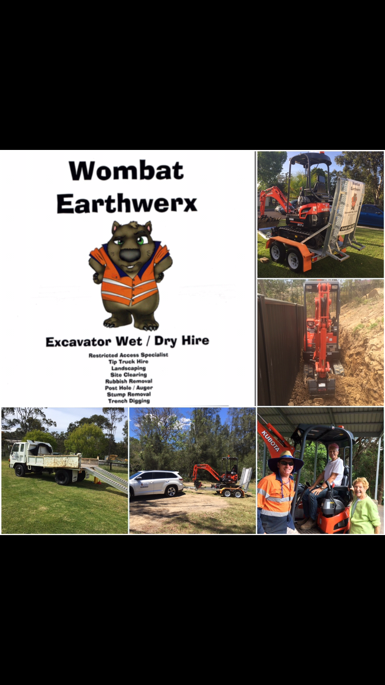 Wombat Earthwerx 0448440638 | 83 Jarrett St, Wyoming NSW 2250, Australia | Phone: 0448 440 638