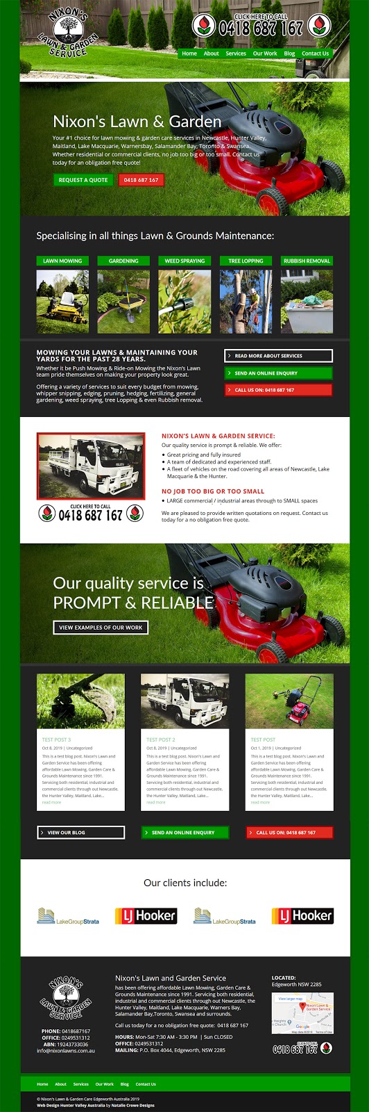 Nixons Lawn & Garden Service | Lawn Mowing Newcastle | 11 Crystal St, Edgeworth NSW 2285, Australia | Phone: 0418 687 167