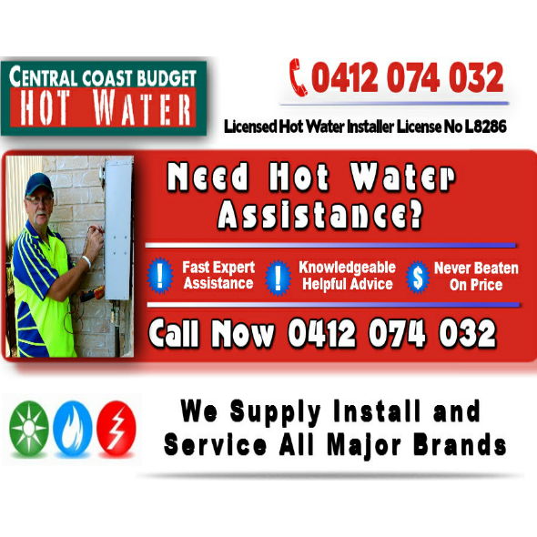Central Coast Budget Hot Water | 77 McDonagh Rd, Wyong NSW 2259, Australia | Phone: 0412 074 032