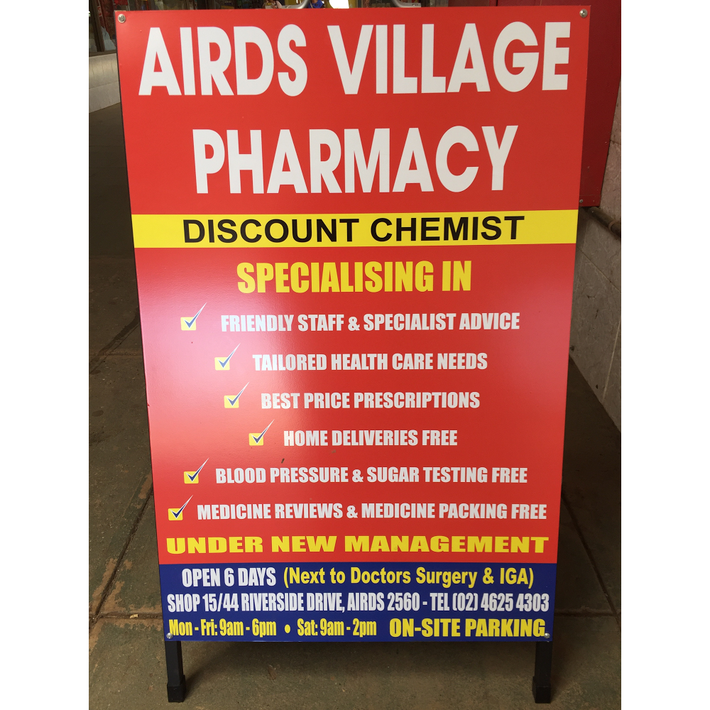 Airds Village Pharmacy | pharmacy | 16/44 Riverside Dr, Airds NSW 2560, Australia | 0246254303 OR +61 2 4625 4303