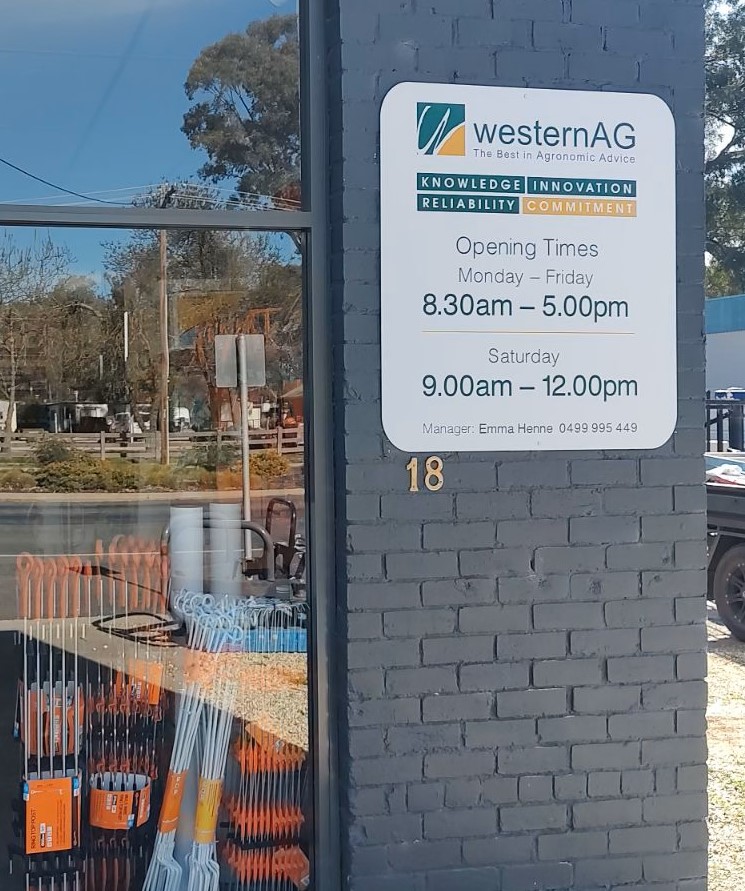 Western AG Supplies Pty Ltd | 18 Emily St, Seymour VIC 3660, Australia | Phone: (03) 5792 1855