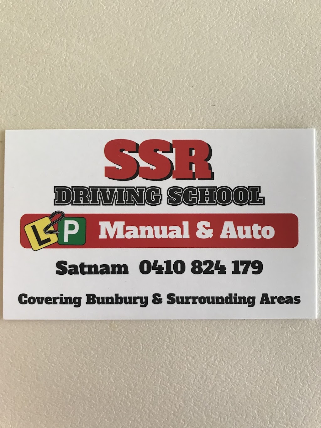 SSR DRIVING SCHOOL |  | 8 Preston St, East Bunbury WA 6230, Australia | 0410824179 OR +61 410 824 179