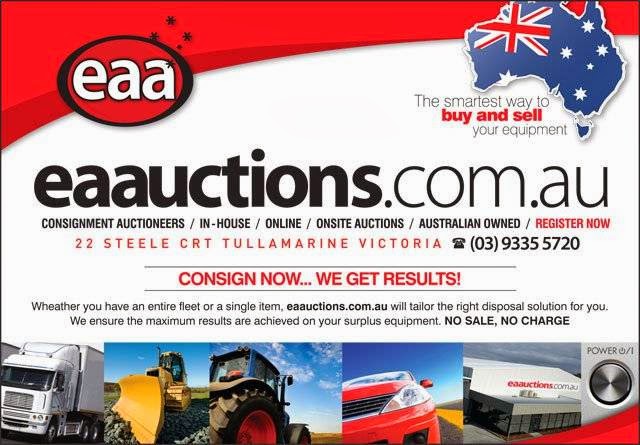 EA Auctions PTY Ltd. |  | 22 Steele Ct, Tullamarine VIC 3043, Australia | 0393797233 OR +61 3 9379 7233