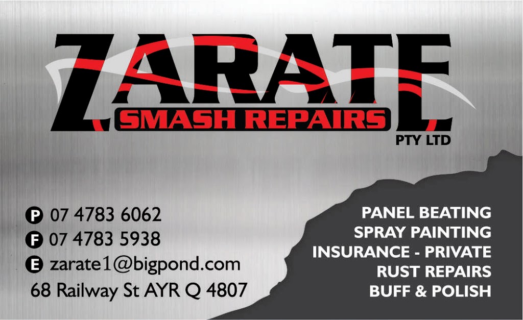 Zarate Smash Repairs | car repair | 68 Railway St, Ayr QLD 4807, Australia | 0747836062 OR +61 7 4783 6062
