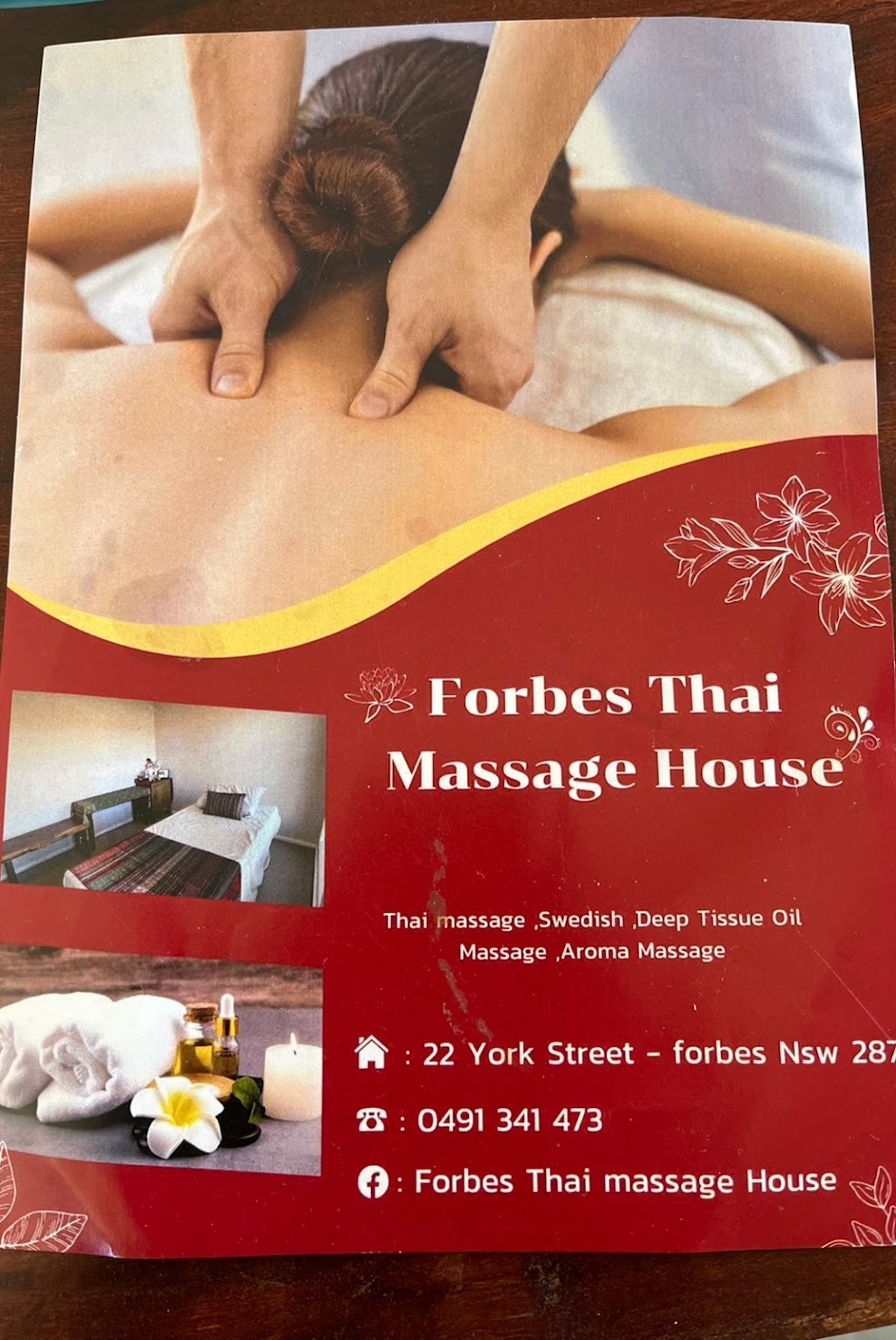 Forbes Thai Masssge House | 22 York St, Forbes NSW 2871, Australia | Phone: 0491 341 473