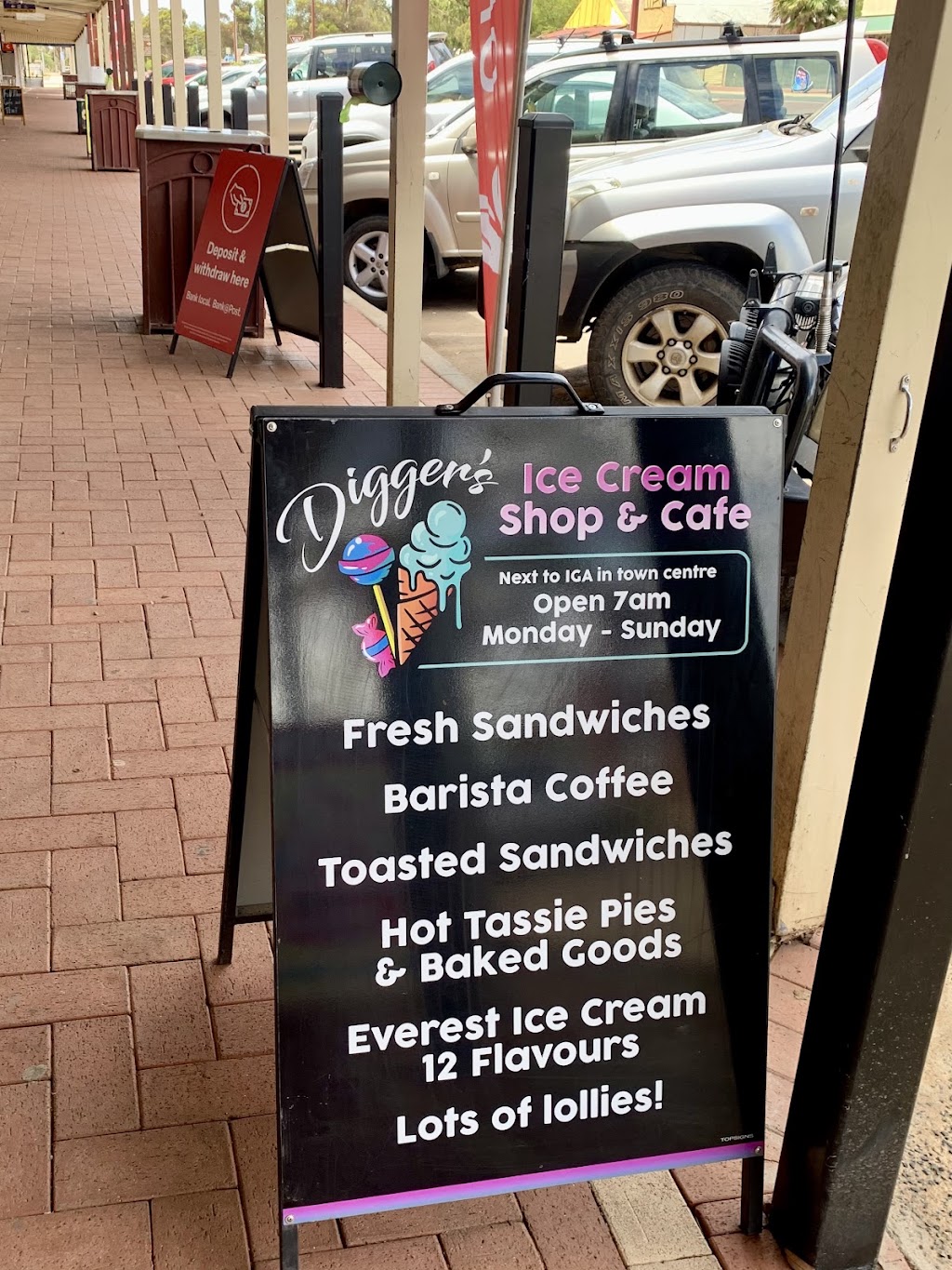 Diggers Ice Cream Shop and Cafe | Unit 2/91 Roberts St, Norseman WA 6443, Australia | Phone: 0432 825 154