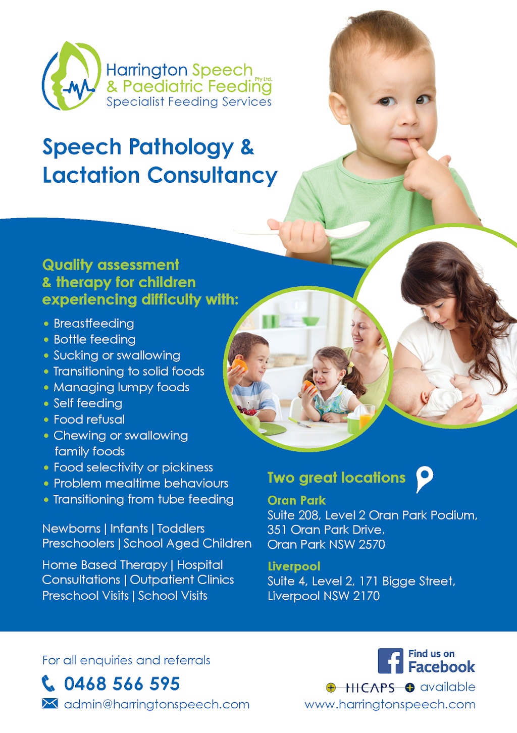 Harrington Speech & Paediatric Feeding | Suite 208 Level 2, Oran Park Podium 351, Oran Park Dr, Oran Park NSW 2570, Australia | Phone: 0468 566 595