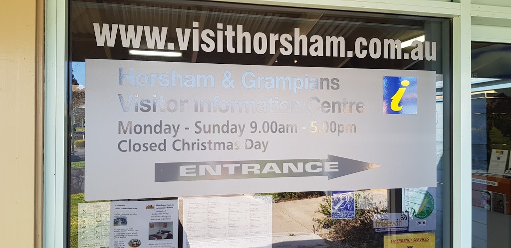 Horsham & Grampians Visitor Information Centre | travel agency | 20 Ocallaghans Parade, Horsham VIC 3400, Australia | 0353821832 OR +61 3 5382 1832