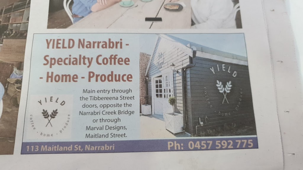 Yield Narrabri | cafe | 113 Maitland St, Narrabri NSW 2390, Australia | 0457592775 OR +61 457 592 775