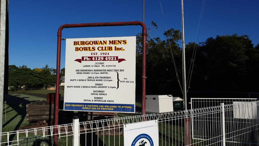 Burgowan Bowling Club | 4 George St, Torbanlea QLD 4662, Australia | Phone: (07) 4129 4921