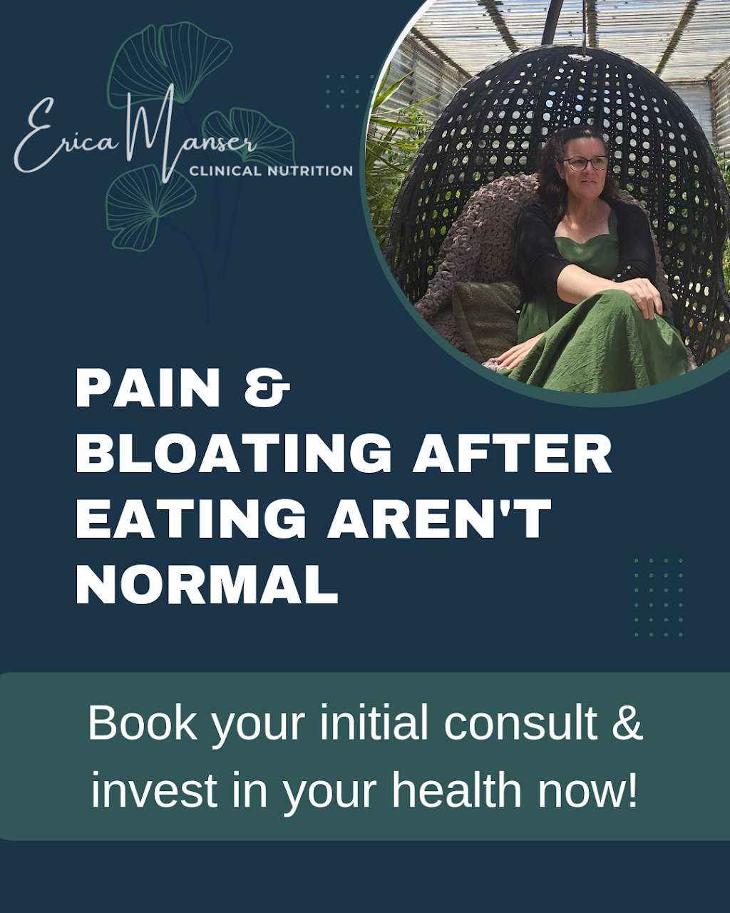 Erica Manser Clinical Nutritionist BHSc NutDMed | 150 McCanns Rd, Mount Duneed VIC 3217, Australia | Phone: 0411 218 785