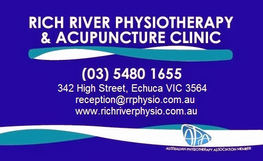Rich River Physiotherapy and Acupuncture Clinic | physiotherapist | 342 High St, Echuca VIC 3564, Australia | 0354801655 OR +61 3 5480 1655