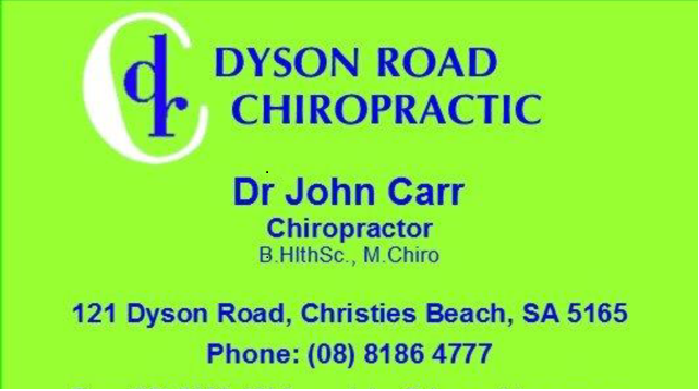 Dyson Road Chiropractic | health | 121 Dyson Rd, Christies Beach SA 5165, Australia | 0881864777 OR +61 8 8186 4777