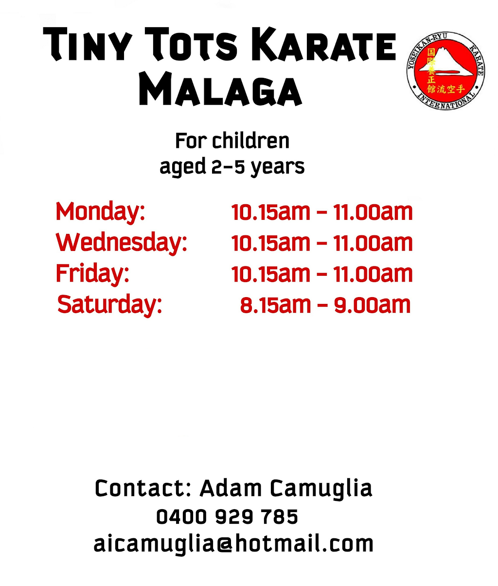 Tiny Tots Karate Malaga | 9 Stanford Way, Malaga WA 6090, Australia | Phone: 0400 929 785