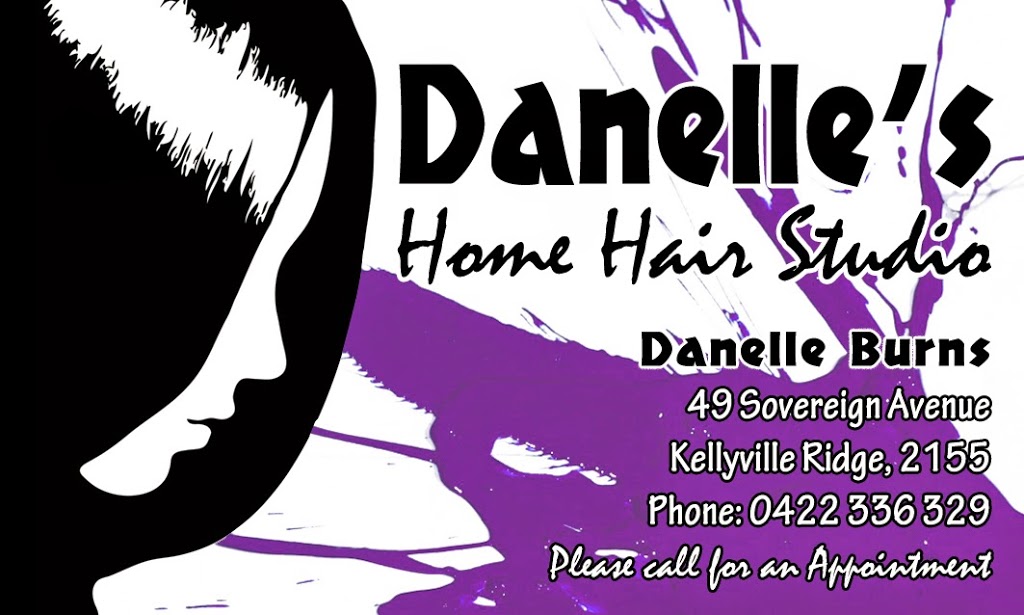 Danelles Home Hair Studio | 49 Sovereign Ave, Kellyville Ridge NSW 2155, Australia | Phone: 0422 336 329