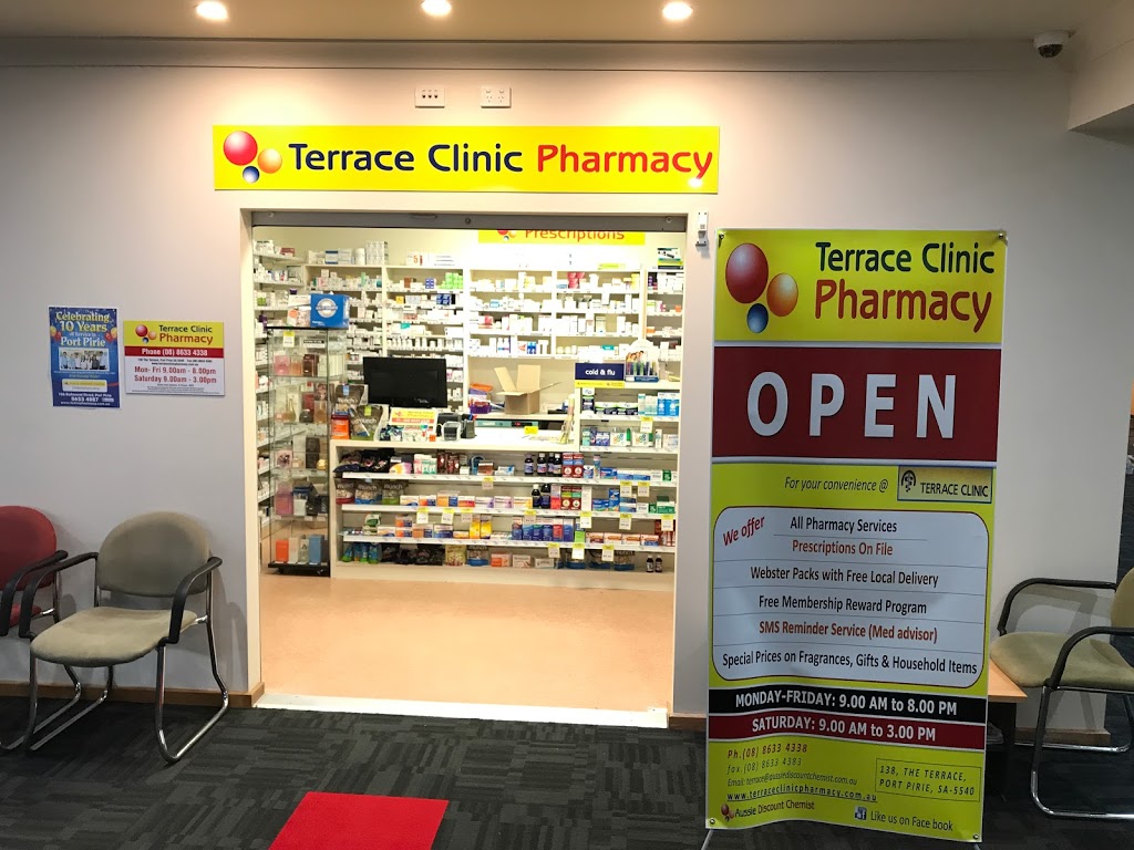 Terrace Clinic Pharmacy | clothing store | 138 The Terrace, Port Pirie West SA 5540, Australia | 0886334338 OR +61 8 8633 4338