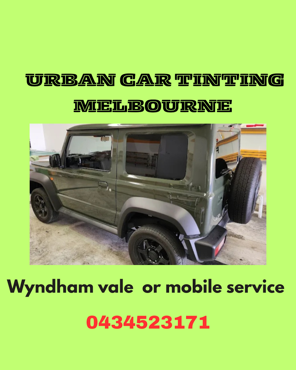Urban Tinting Melbourne | 7 Golders Cres, Wyndham Vale VIC 3024, Australia | Phone: 0434 523 171