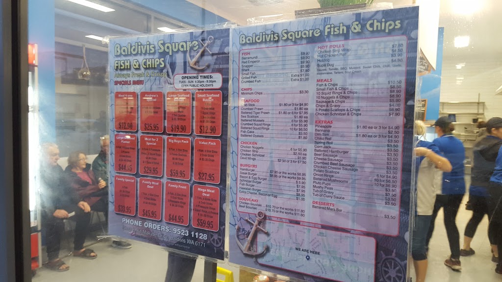 Baldivis Square Fish and Chips | restaurant | 8/61 Makybe Dr, Baldivis WA 6171, Australia | 95231128 OR +61 95231128
