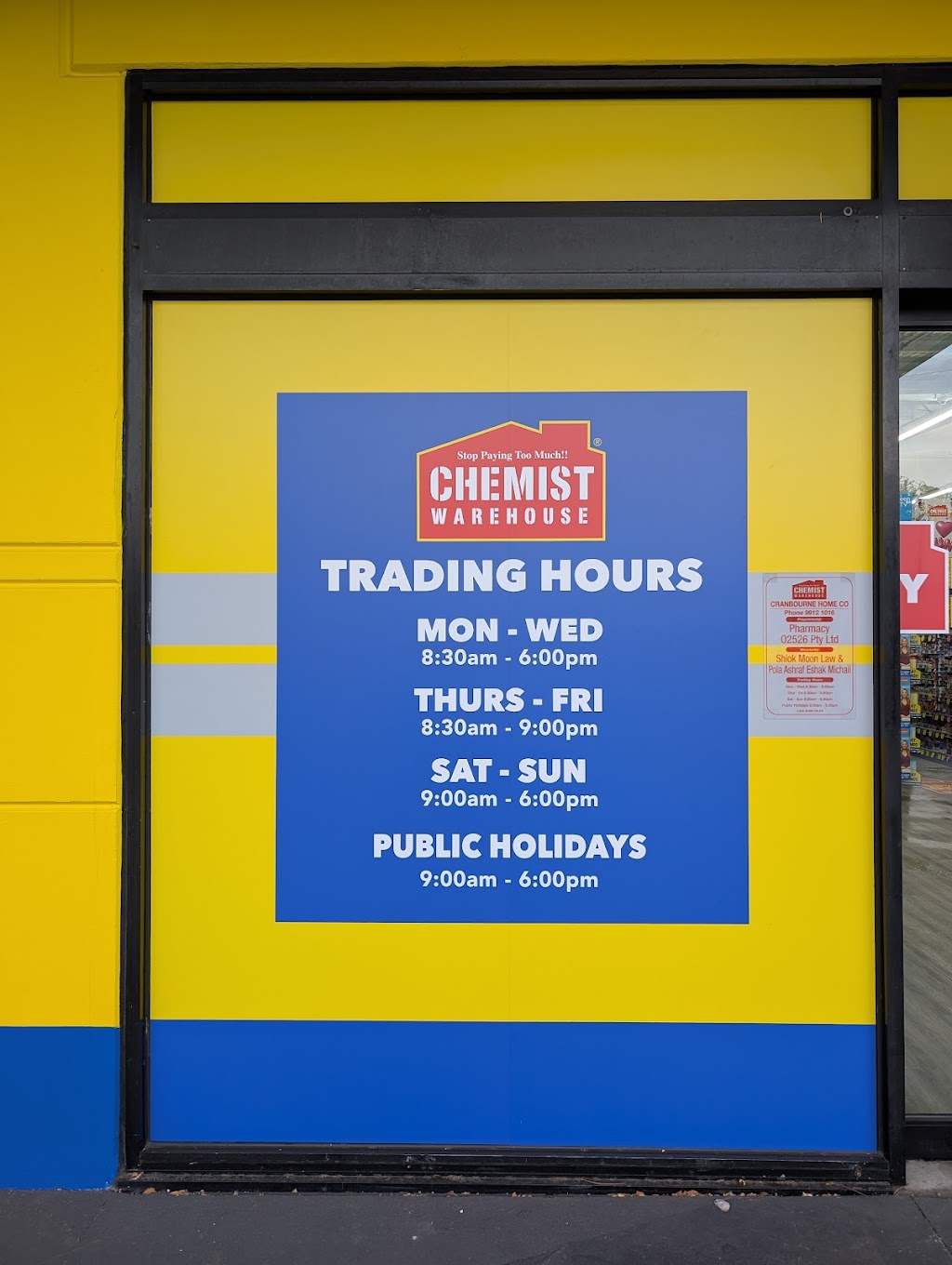Chemist Warehouse Cranbourne Home Co | HomeCo Cranbourne, Shop T13/398 S Gippsland Hwy, Cranbourne VIC 3977, Australia | Phone: (03) 9912 1016