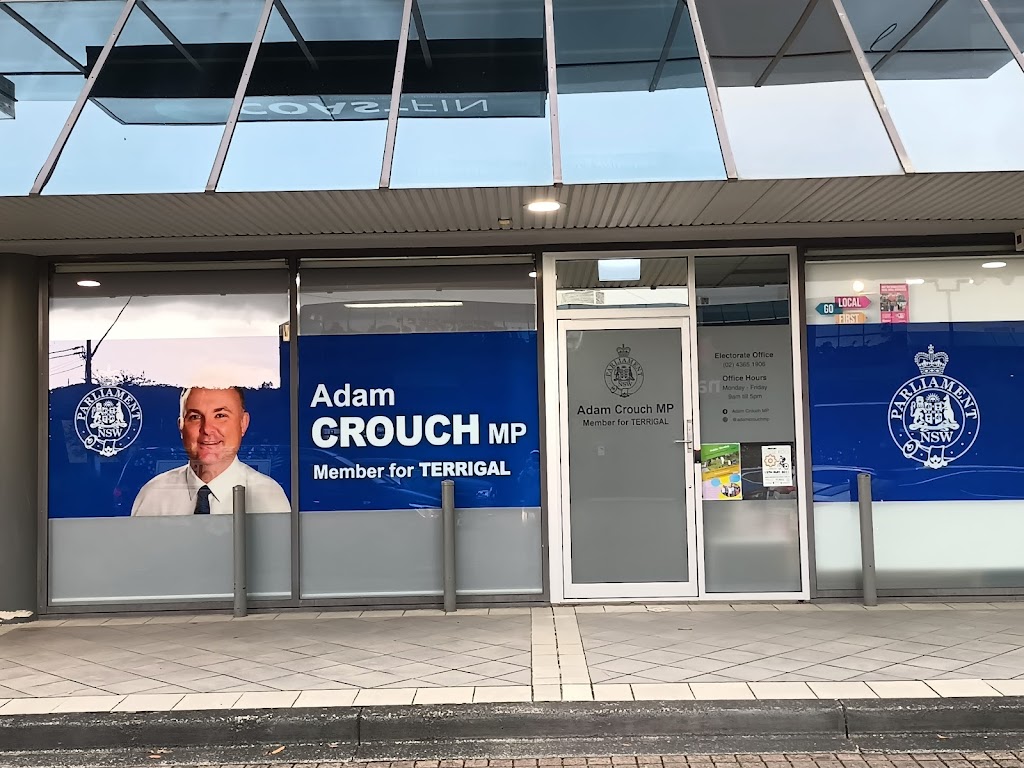 Adam Crouch MP - Member for Terrigal | local government office | Shop 3 Fountain Plaza, 148 - 158 The Entrance Rd, Erina NSW 2250, Australia | 0243651906 OR +61 2 4365 1906