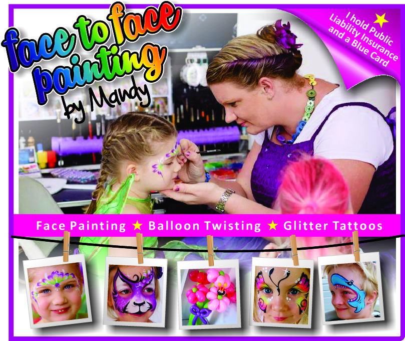 Face to face painting by Mandy | Calliope St, Eagleby QLD 4207, Australia | Phone: 0404 177 129