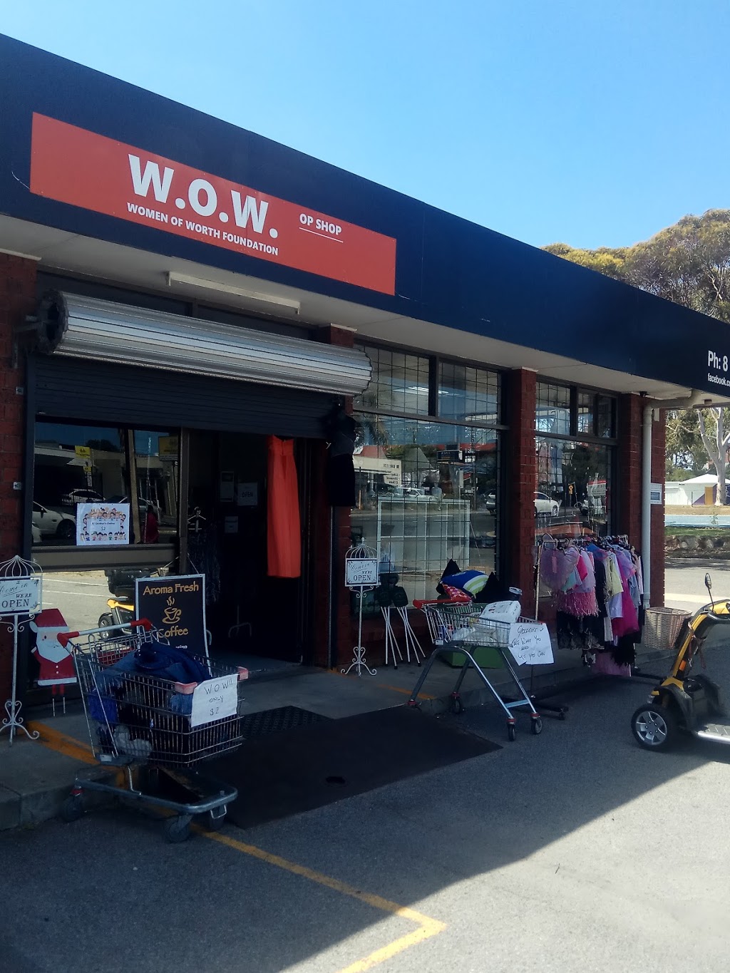 W.O.W (Women Of Worth) Op Shop & Cafe | clothing store | 281 Main N Rd, Enfield SA 5085, Australia
