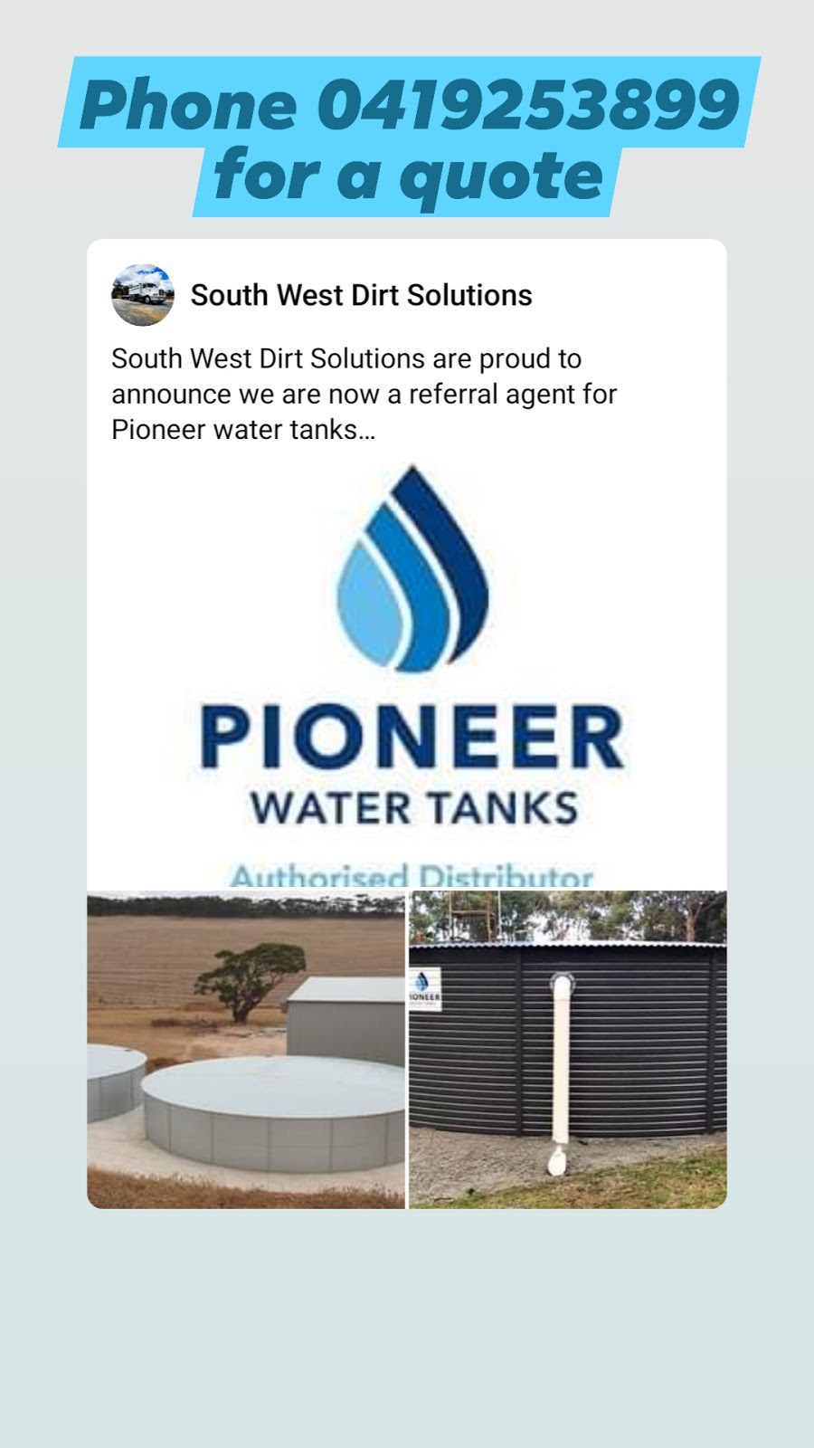 South West Dirt Solutions | general contractor | 418 Henty Hwy, Hamilton VIC 3300, Australia | 0419253899 OR +61 419 253 899